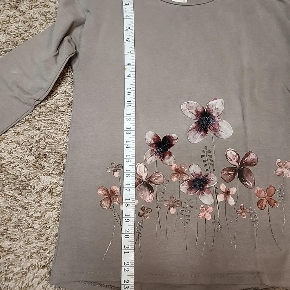 Zara Girls Brown Floral Top